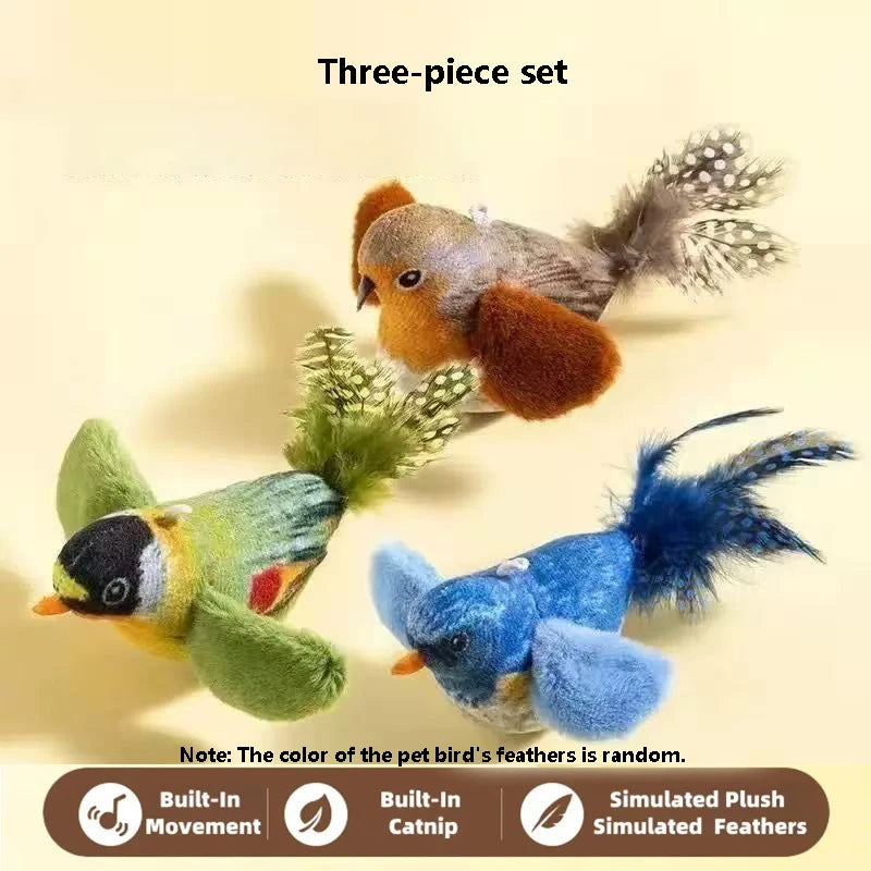 Interactive Chirping Bird Cat Toy – Boredom Relief