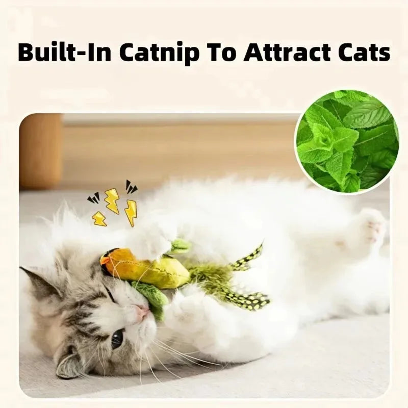 Interactive Chirping Bird Cat Toy – Boredom Relief