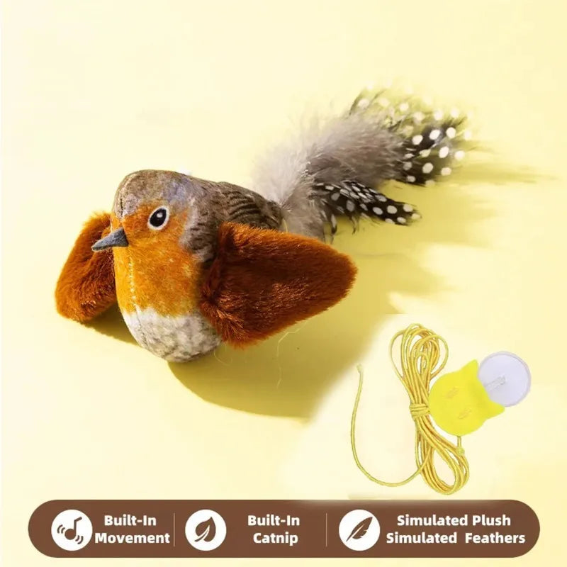 Interactive Chirping Bird Cat Toy – Boredom Relief