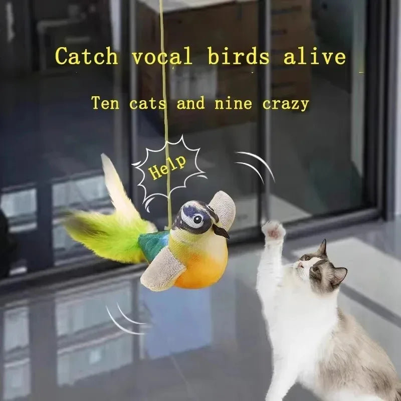 Interactive Chirping Bird Cat Toy – Boredom Relief