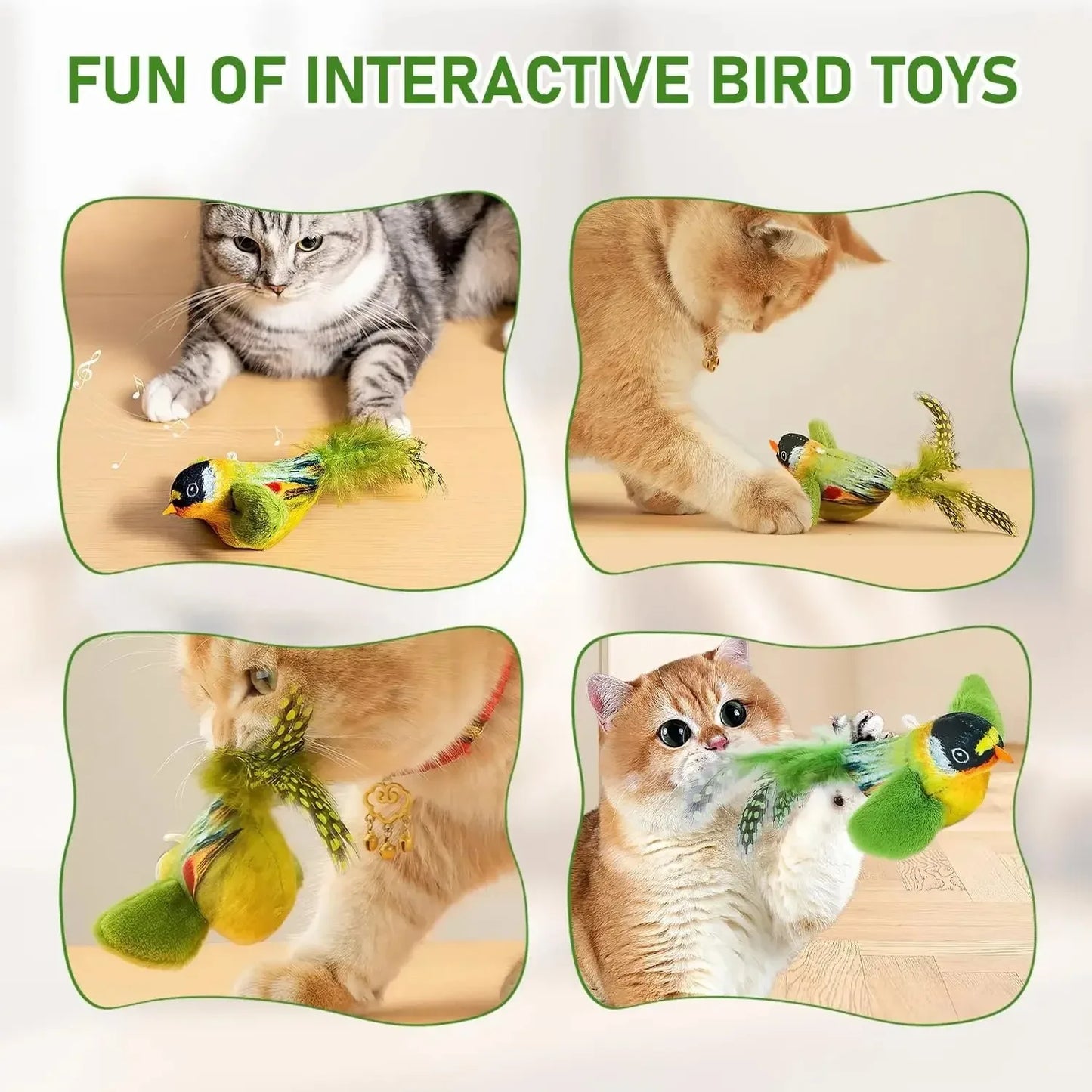 Interactive Chirping Bird Cat Toy – Boredom Relief
