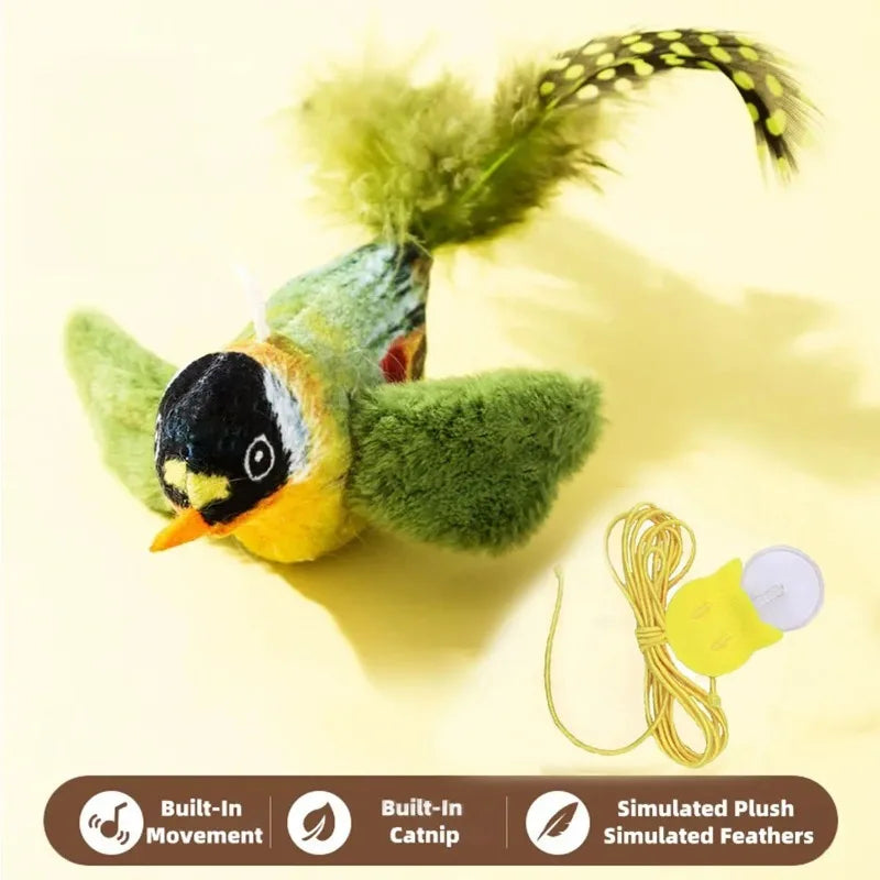 Interactive Chirping Bird Cat Toy – Boredom Relief